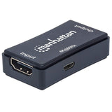 Manhattan Repetidor HDMI, 4K audio/vídeo extendedores Repetidor de señales AV 4096 x 2160 Pixeles 40 m 60 Hz