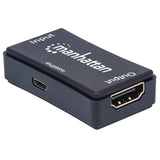 Manhattan Repetidor HDMI, 4K audio/vídeo extendedores Repetidor de señales AV 4096 x 2160 Pixeles 40 m 60 Hz