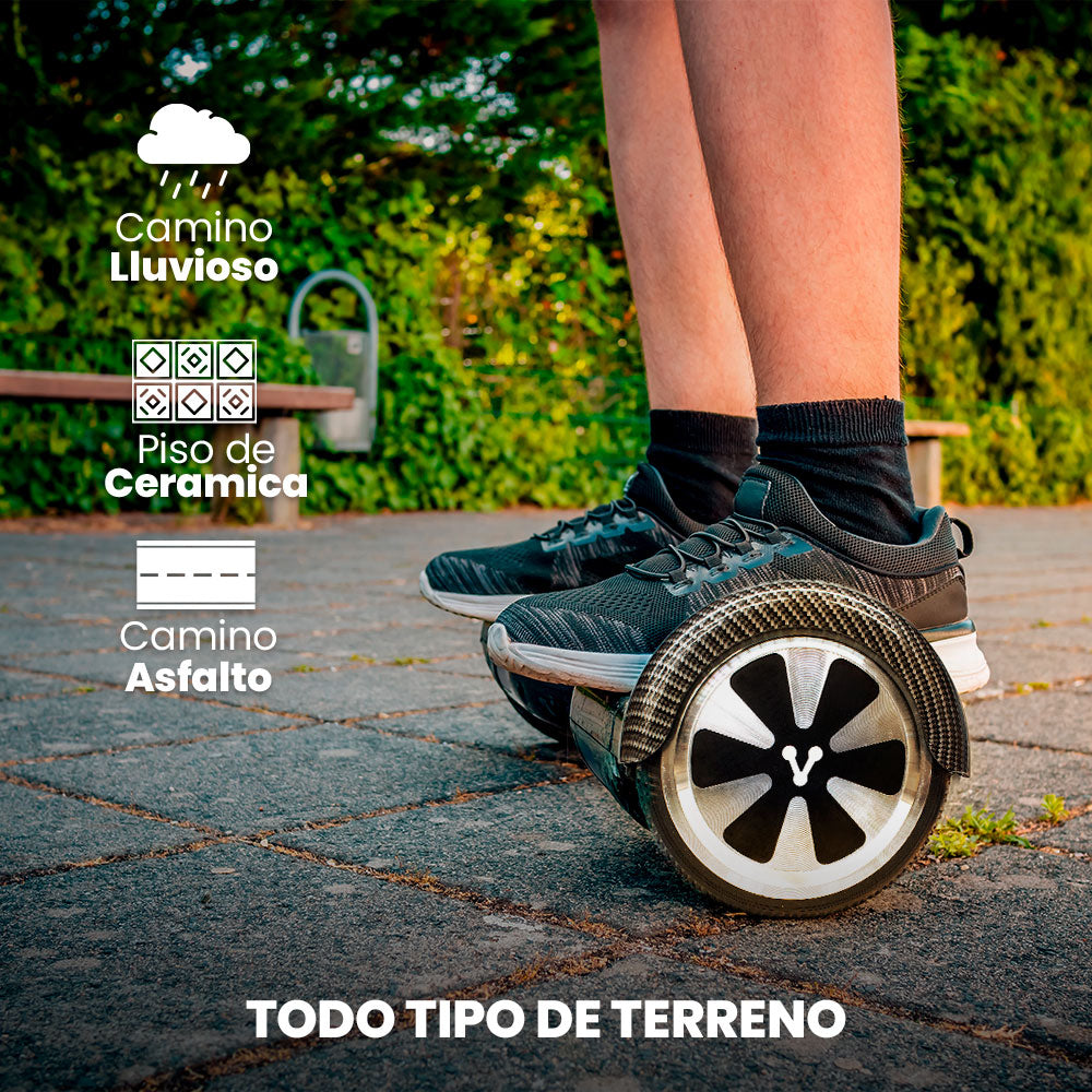 Vorago HB-200 scooter auto balanceado Scooter de auto-equilibrio 12 kmh 4400 mAh Negro, 120 kg, Monocromático, Patrón mú