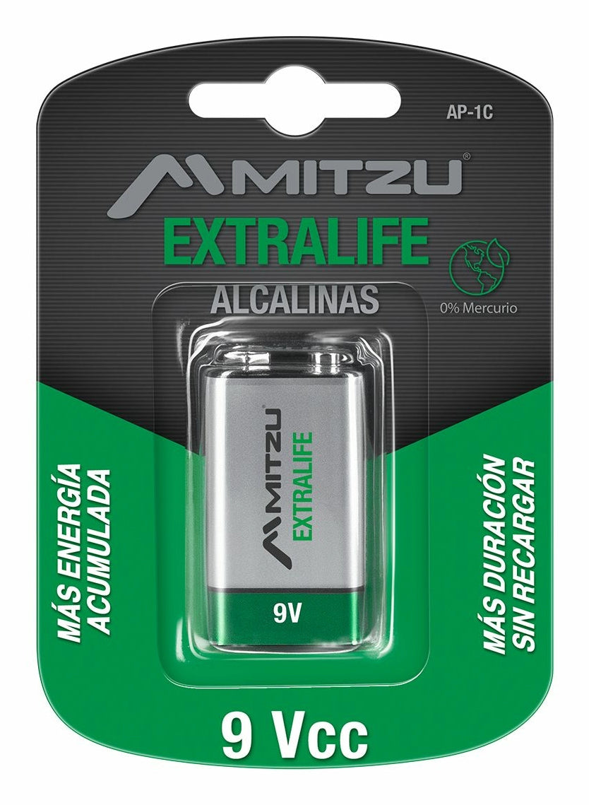 MITZU AP-1C pila de uso doméstico Batería de un solo uso 9V Alcalino, 1 pieza(s), 250 mAh