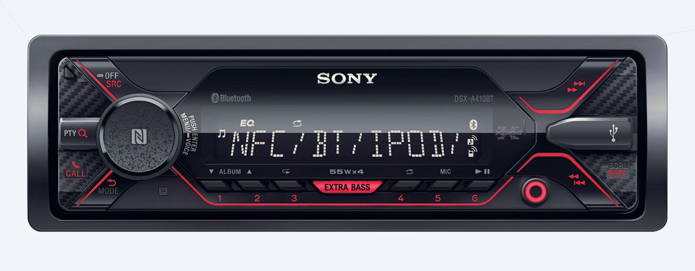 Sony DSX-A410BT receptores multimedia para coche Negro 1 DIN 55 W Si
