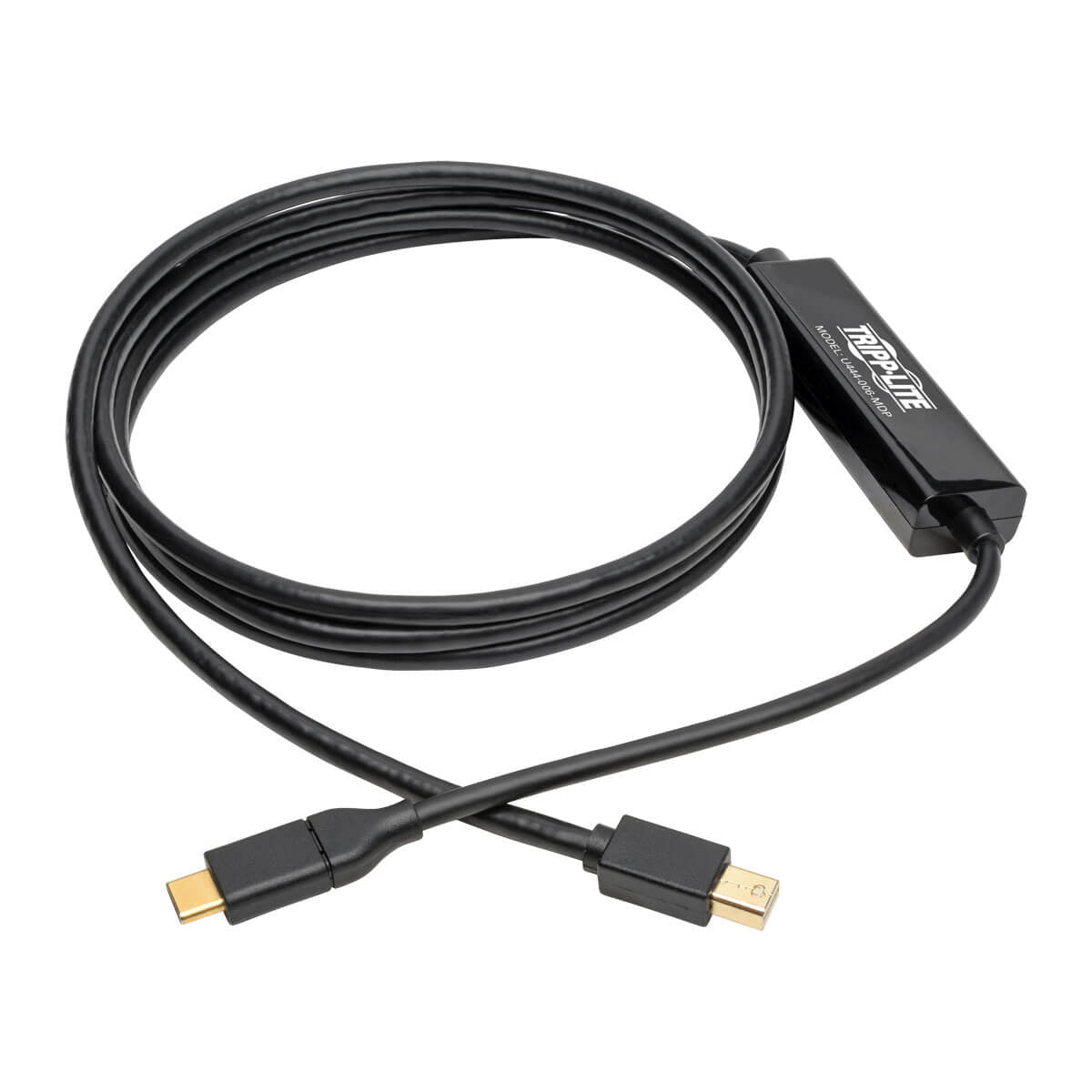 Tripp Lite U444-006-MDP Cable Adaptador USB-C a Mini DisplayPort, 4K 60Hz, Negro, 2 m [6 pies], 3840 x 2160 Pixeles