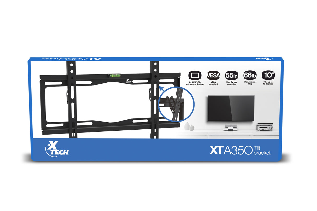Xtech XTA-350 soporte para TV 139.7 cm (55") Negro, 400 x 400 mm, Acero