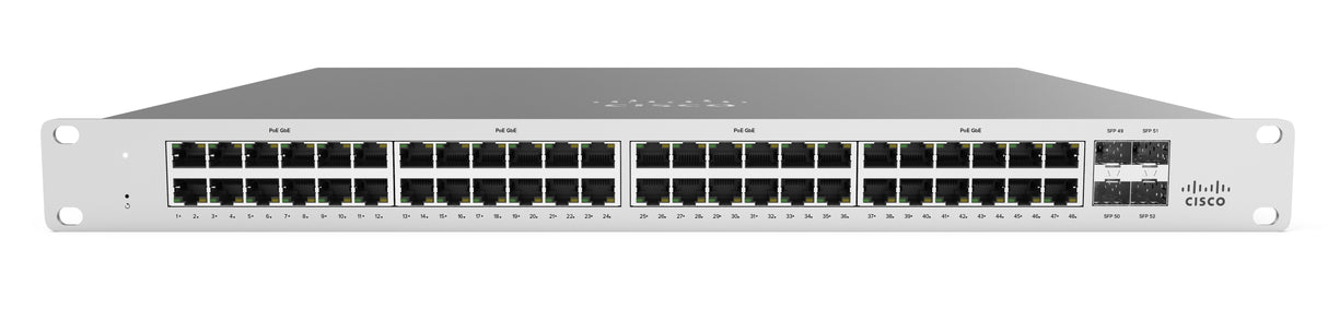 Cisco Meraki MS120-48 Gestionado L2 Gigabit Ethernet (10/100/1000) 1U Gris, Montaje en rack