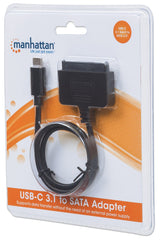 Manhattan Adaptador SATA a USB-C 3.2 SuperSpeed+ Cable USB 3.2 Gen 2 (3.1 Gen 2) USB C SATA Macho/Macho