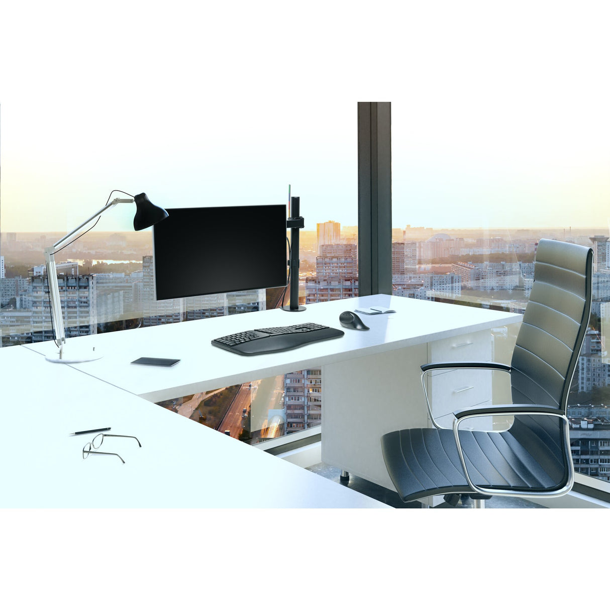 Kensington Brazo extensible SmartFit Ergo para monitor único Monitor Negro