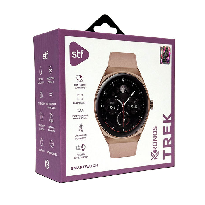 STF ST-W78886 reloj inteligente y deportivo 3.51 cm (1.38") IPS Digital 240 x 240 Pixeles Pantalla táctil Rosa