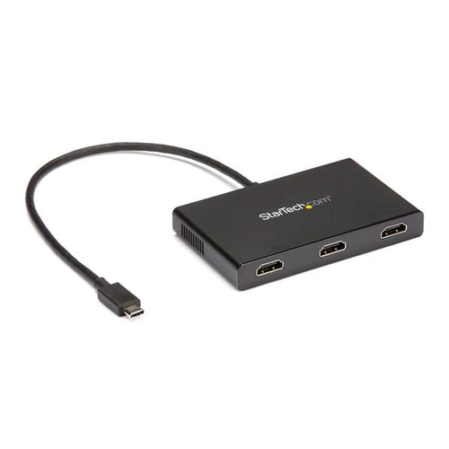 StarTech.com Adaptador USB-C Multimonitor de 3 Puertos - Hub Concentrador MST USB Tipo C a 3 Puertos HDMI - Divisor Spli