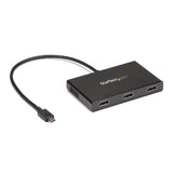 StarTech.com Adaptador USB-C Multimonitor de 3 Puertos - Hub Concentrador MST USB Tipo C a 3 Puertos HDMI - Divisor Spli