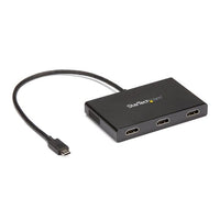 StarTech.com Adaptador USB-C Multimonitor de 3 Puertos - Hub Concentrador MST USB Tipo C a 3 Puertos HDMI - Divisor Spli