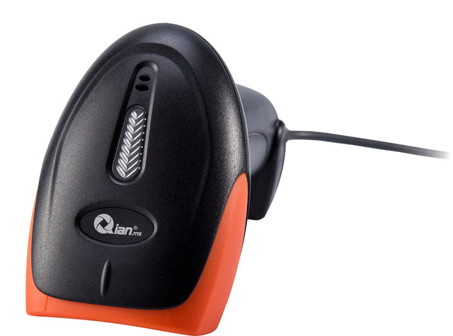 Qian QLLA1701 lector de código barras Lector de código de barras manual 1D Laser Negro, Rojo, Code 11, Code 128, Code 39