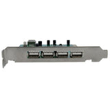 StarTech.com Adaptador Tarjeta PCI USB 2.0 de Alta Velocidad 7 Puertos - 4 Externos y 3 Internos Tarjetas y adaptadores 