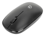 Manhattan Ratón óptico inalámbrico MW3050, negro, 1200 dpi, 2,4 GHz (hasta 10 m), USB, ambidiestro, 3 botones con rueda, receptor nano USB-A, pila AA incluida, base de baja fricción, garantía 3 años Ratón 1 Vertical Universal Óptico