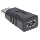 Manhattan Adaptador para Dispositivos USB-C de Alta Velocidad Cable USB C USB Mini-B Macho Hembra