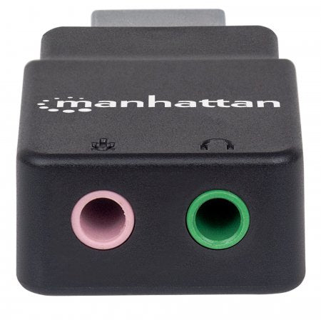 Manhattan Adaptador de Sonido Estéreo USB de Alta Velocidad Cable USB-A 2 x 3.5 mm Macho Hembra
