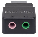 Manhattan Adaptador de Sonido Estéreo USB de Alta Velocidad Cable USB-A 2 x 3.5 mm Macho Hembra