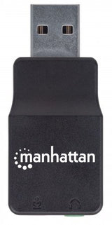 Manhattan Adaptador de Sonido Estéreo USB de Alta Velocidad Cable USB-A 2 x 3.5 mm Macho Hembra