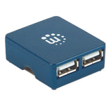 Manhattan Micro Hub USB de Alta Velocidad 2.0 hubs de interfaz USB 3.2 Gen 1 (3.1 Gen 1) Type-A USB 3.2 Gen 1 (3.1 Gen 1
