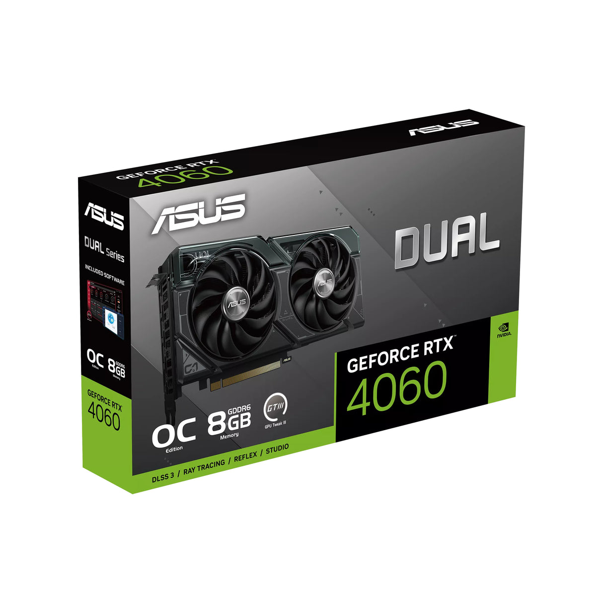 ASUS DUAL-RTX4060-O8G tarjetas gráficas Si 3072 NVIDIA GeForce RTX 4060