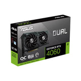 ASUS DUAL-RTX4060-O8G tarjetas gráficas Si 3072 NVIDIA GeForce RTX 4060
