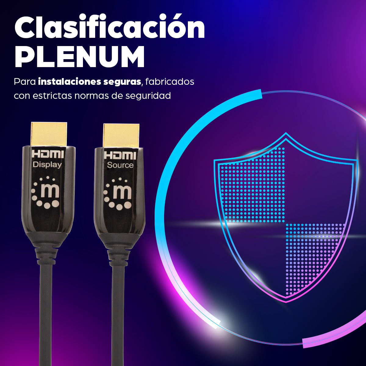 Manhattan Cable HDMI Óptico Activo con Clasificación Plénum Cable 30 m HDMI tipo A (Estándar) HDMI tipo A (Estándar) Mac