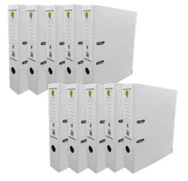 Techmakro KITCARP10BC carpeta Cartón, Metal, Cloruro de polivinilo (PVC) Blanco Carta, Folder de archivo convencional, 6