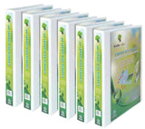 Techmakro KITCARP6-1ECO carpeta de cartón Carta Blanco, Anillo redondo, Almacenamiento, Cloruro de polivinilo (PVC)