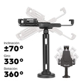 Manhattan Soporte de sobremesa para iPad y tablet, bloqueable, montable en pared, antirrobo, para tablets de 7,9" a 10,5