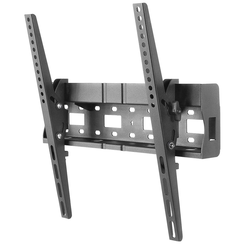 Manhattan Soporte Universal de Pared para Pantalla Plana, con Inclinación y Área de Almacenamiento Monitor Negro