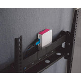 Manhattan Soporte Universal de Pared para Pantalla Plana, con Inclinación y Área de Almacenamiento Monitor Negro