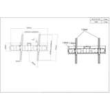 Manhattan Soporte para TV, de pared, con inclinación, pantallas planas de 37" a 70" de máximo 35 kg, con área de almacén
