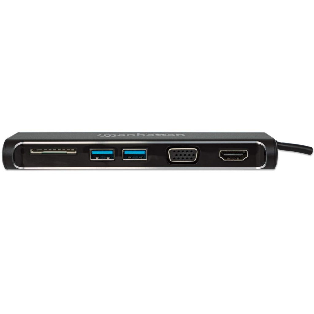 Manhattan Convertidor Docking USB-C Superspeed 4-en-1 a HDMI/VGA Laptop Alámbrico USB 3.2 Gen 1 (3.1 Gen 1) Type-C 2 1