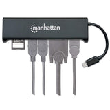 Manhattan Convertidor Docking USB-C Superspeed 4-en-1 a HDMI/VGA Laptop Alámbrico USB 3.2 Gen 1 (3.1 Gen 1) Type-C 2 1