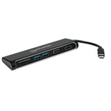 Manhattan Convertidor Docking USB-C Superspeed 4-en-1 a HDMI/VGA Laptop Alámbrico USB 3.2 Gen 1 (3.1 Gen 1) Type-C 2 1