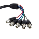 StarTech.com Cable de 30 cm Coaxial para Monitor HD15 VGA a 5 BNC RGBHV - Macho a Hembra Cable Derecho Derecho Níquel 0,3 m