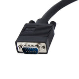 StarTech.com Cable de 30 cm Coaxial para Monitor HD15 VGA a 5 BNC RGBHV - Macho a Hembra Cable Derecho Derecho Níquel 0,3 m