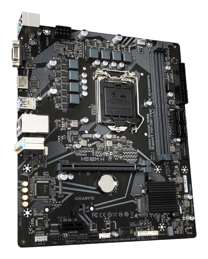 GIGABYTE H510M H placas base Intel LGA 1200 (Socket H5) LGA 1200 (Socket H5) DDR4-SDRAM