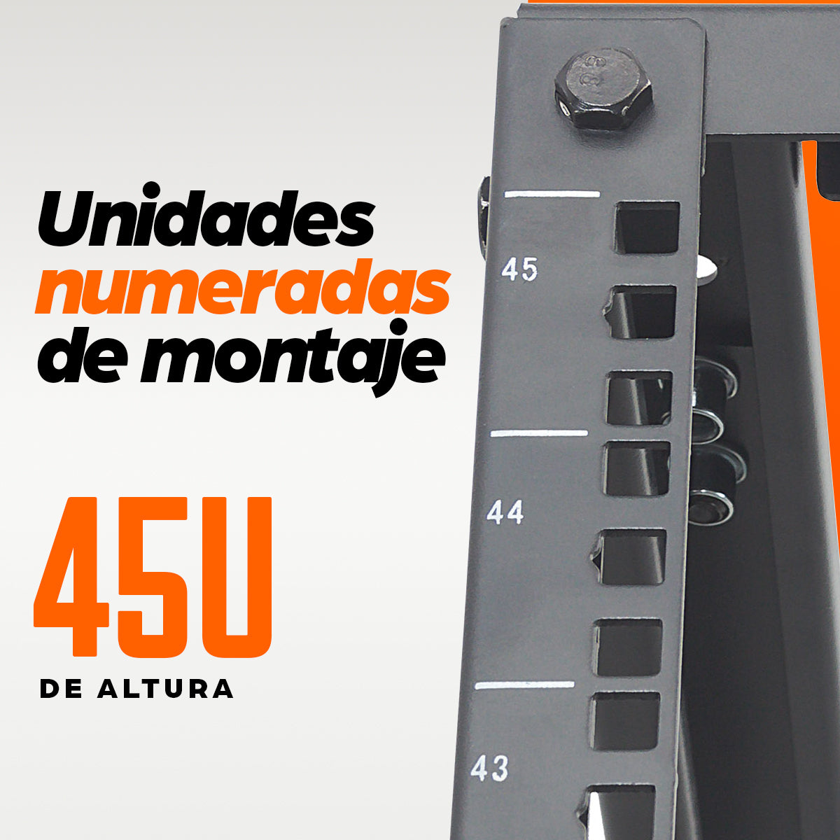 Intellinet Baie réseau ouverte 19" à 4 montants, 45U, noire, en kit, charge max. 360 kg Rack 45U Rack o bastidor indepen