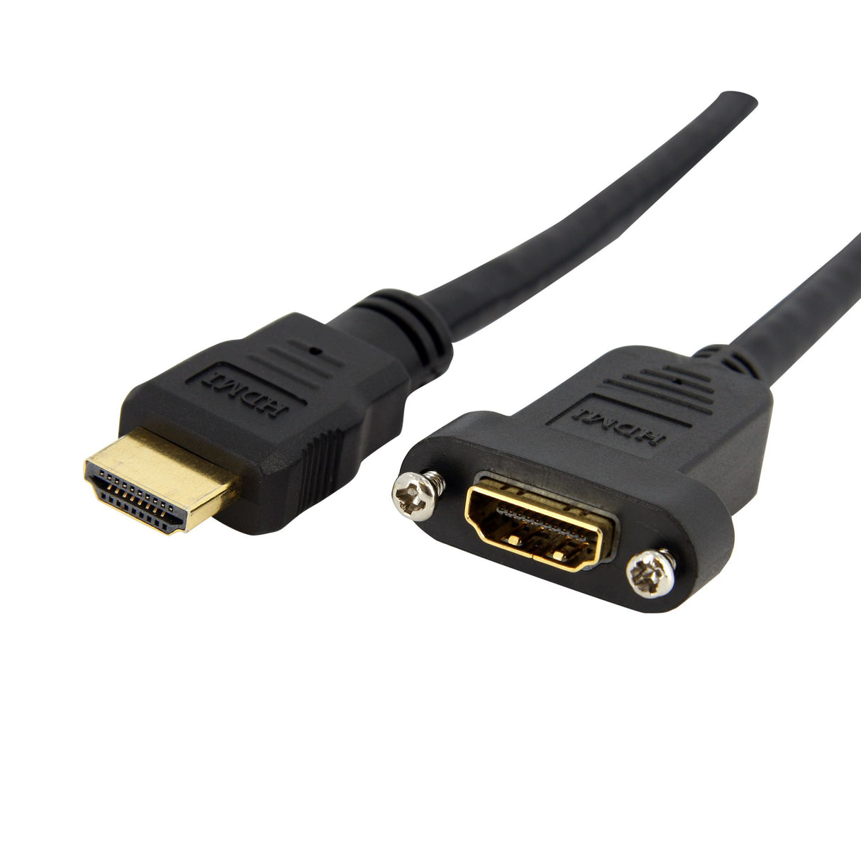 StarTech.com Cable Adaptador de 0,9m HDMI Hembra a Macho, Cable HDMI de Alta Velocidad 4K de Montaje en Panel, HDMI UHD 4K 30Hz, Ancho de Banda de 10,2Gbps, HDMI Hembra a Macho 4K Cable 0,9 m HDMI tipo A (Estándar) HDMI tipo A (Estándar) Macho