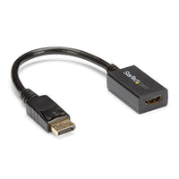 StarTech.com Adaptador Conversor de Vídeo DisplayPort a HDMI - Convertidor DP Pasivo - 1920x1200 Cable Derecho Derecho 0,21 m DisplayPort