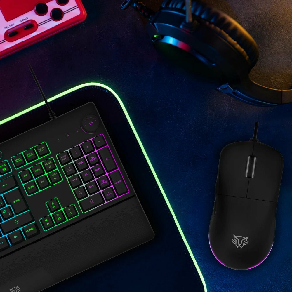 Balam Rush BR-936903 teclado Ratón incluido Juego USB Negro