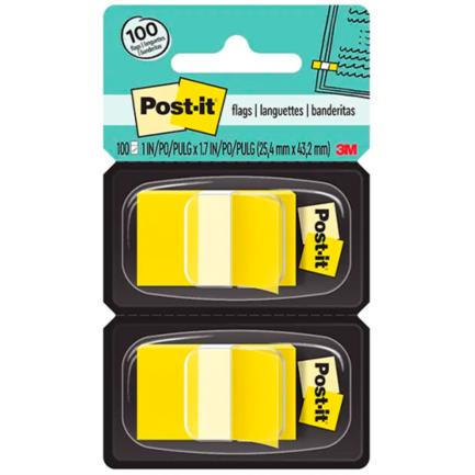 Banderitas 3M 680-YW2 amarillo estuche doble 50 unidades, 6 cajas de 6 estuches