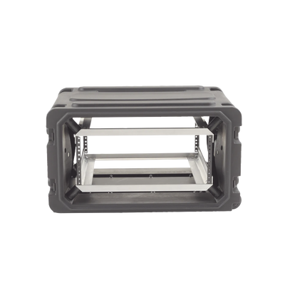 SKB 20" Deep 4U Roto Shockmount Rolling Rack caja para equipo Maletín con ruedas Negro