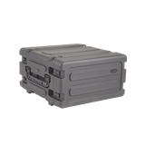 SKB 20" Deep 4U Roto Shockmount Rolling Rack caja para equipo Maletín con ruedas Negro