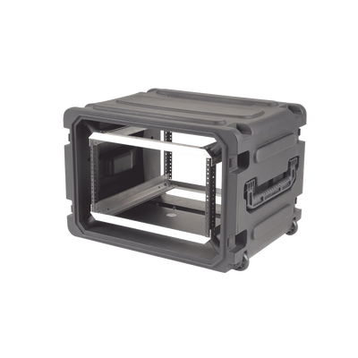 SKB 20" Deep 6U Roto Shockmount Rolling Rack caja para equipo Maletín con ruedas Negro