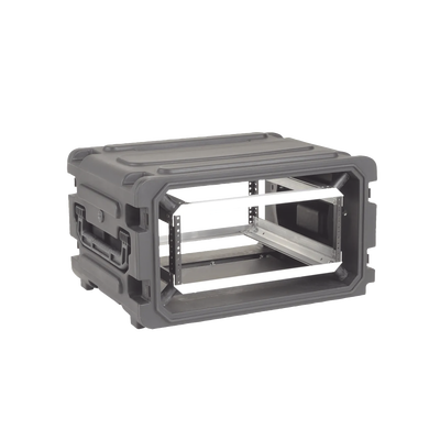SKB 20" Deep 4U Roto Shockmount Rolling Rack caja para equipo Maletín con ruedas Negro