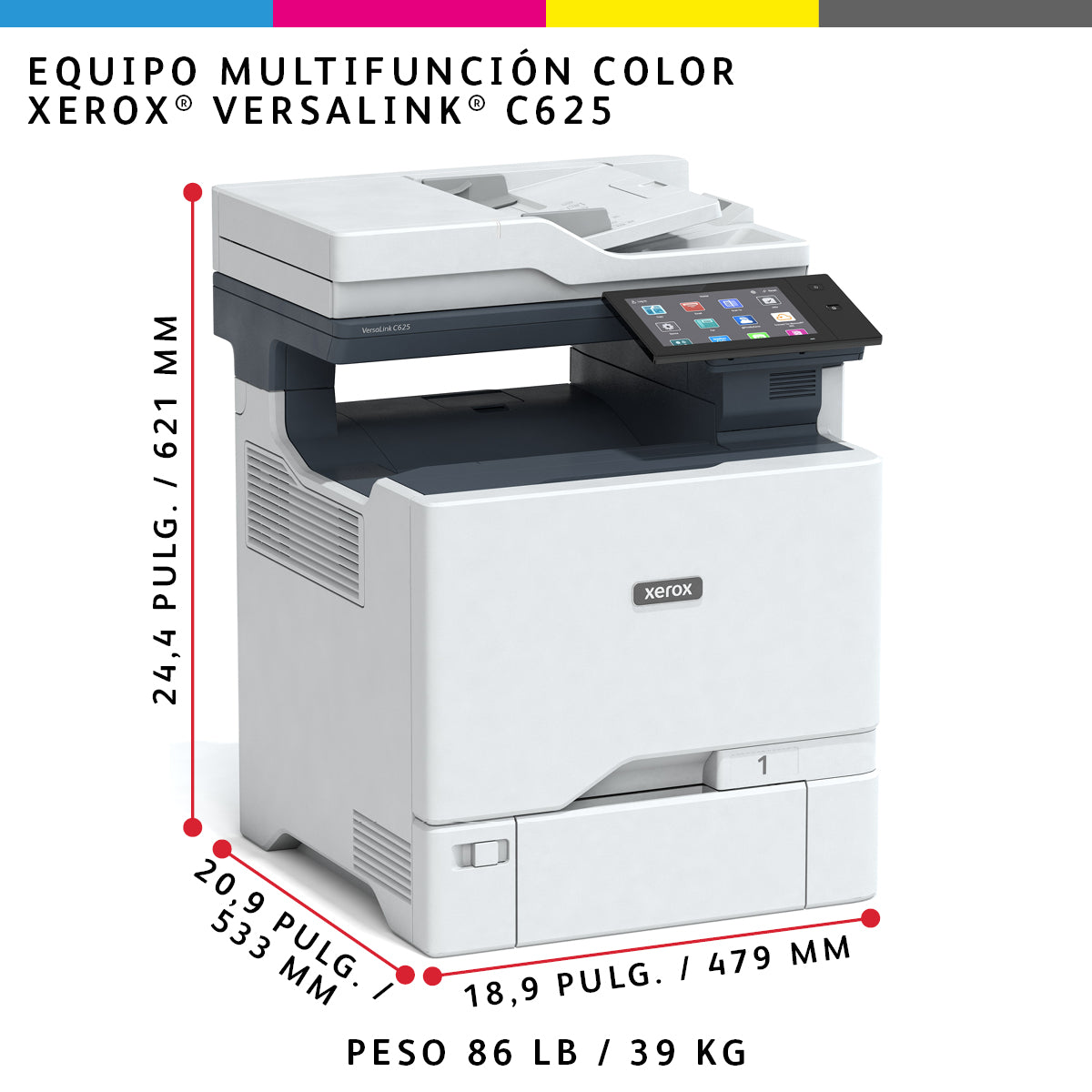 Xerox VersaLink C625_DN Impresora Multifunción Laser Blanco