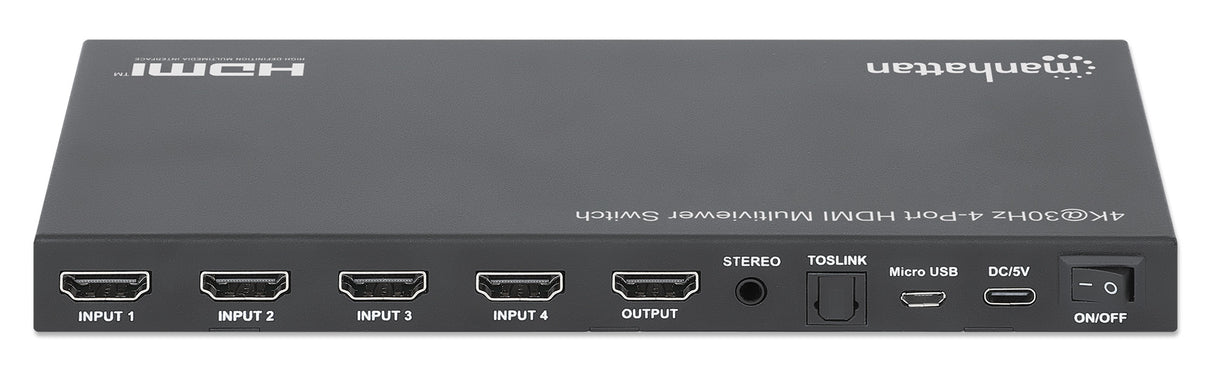 Switch multiviewer HDMI Manhattan de 4 puertos 4K