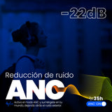 DIADEMA HPB-505 BLUETOOTH 5.0 CON ANC, 60 HRS DE AUTONOMÍA CON SONIDO PREMIUM, SUPER BASS Y BAJA LATENCIA