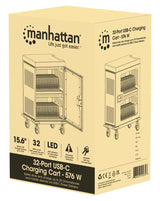 Manhattan Carro de carga USB-C (armario) para 32 dispositivos (iPad hasta 13", MacBook Air hasta 15", Chromebo